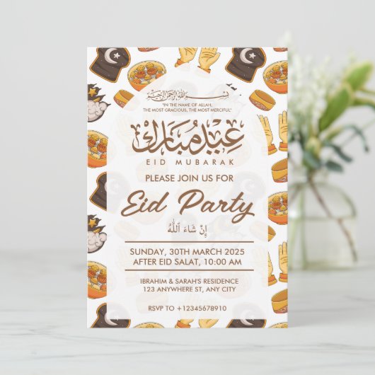 Eid Party Kaart (Staand voorkant)