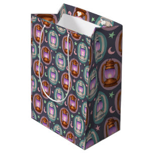 Eid & Ramadan Lantaarns Naadloos Patroon met Maan Medium Cadeauzakje