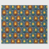 Eid & Ramadan Lanterns Seamless Pattern with Moon Cadeaupapier (Vlak)