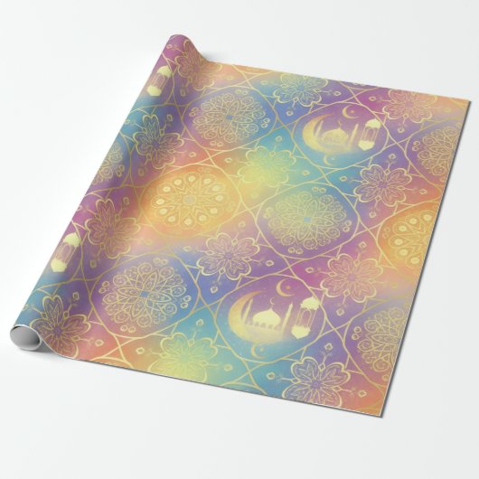 Eid/Ramadan Wrapping Paper Cadeaupapier (Uitgerold)