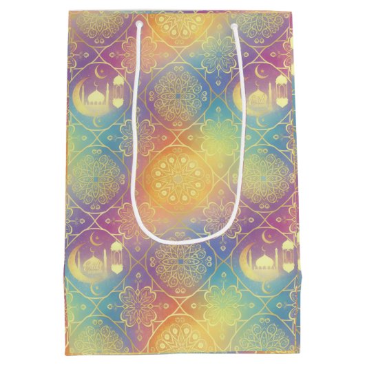 Eid/Ramadan Wrapping Paper Medium Cadeauzakje (Achterkant)