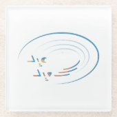 Eid, Spiralen van vreugde Glazen Onderzetter (Voorkant)