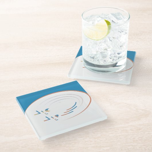 Eid, Spiralen van vreugde (ingelijst) Glazen Onderzetter (Schuin)