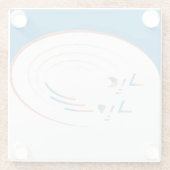 Eid, Spiralen van vreugde (ingelijst) Glazen Onderzetter (Achterkant)