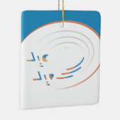 Eid, Spiralen van vreugde (ingelijst) Keramisch Ornament (Rechts)