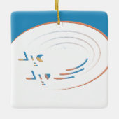 Eid, Spiralen van vreugde (ingelijst) Keramisch Ornament (Voorkant)