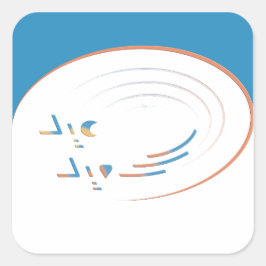 Eid, Spiralen van vreugde (ingelijst) Vierkante Sticker