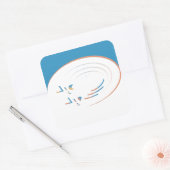 Eid, Spiralen van vreugde (ingelijst) Vierkante Sticker (Envelop)