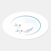 Eid, Spiralen van vreugde Ovale Sticker (Voorkant)