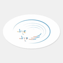 Eid, Spiralen van vreugde Ovale Sticker