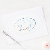 Eid, Spiralen van vreugde Ovale Sticker (Envelop)