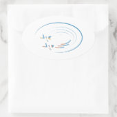 Eid, Spiralen van vreugde Ovale Sticker (Tas)