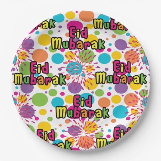 Eid-splashbord 9" papieren bordje (Voorkant)