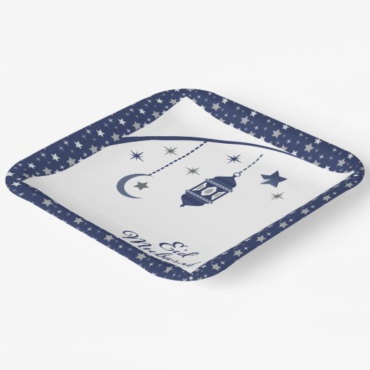 Eid Square-Bord Papieren Bordje (Gebogen)