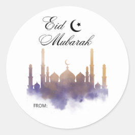 EID-STICKERS VOOR EID-GESCHENKEN EN GOODIE-TASSEN RONDE STICKER