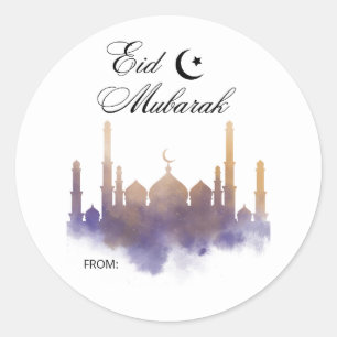 EID-STICKERS VOOR EID-GESCHENKEN EN GOODIE-TASSEN RONDE STICKER