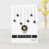 Eid ul Adha Mubarak - Cute Sheep Kaart (Gele Bloem)