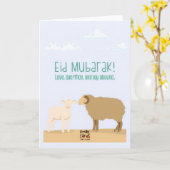 Eid ul Adha Mubarak - Eenvoudig Kaart (Gele Bloem)