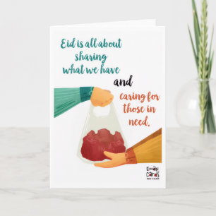 Eid ul Adha Mubarak - Het delen van vlees Kaart