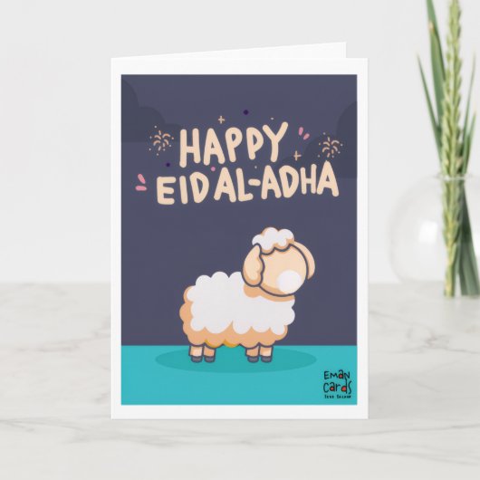 Eid ul Adha Mubarak - Schattig schaap Kaart (Voorkant)