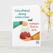 Eid ul Adha Mubarak - Sharing Meat Kaart (Gele Bloem)