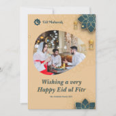 Eid ul Fitr Familiefoto Eid Mubarak Feestdagenkaart (Voorkant)