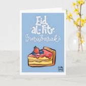 Eid ul Fitr Mubarak - Dessert Kaart (Gele Bloem)