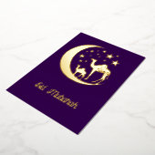 Eid wensen - gouden kamelen - folie uitnodiging (Gedraaid)