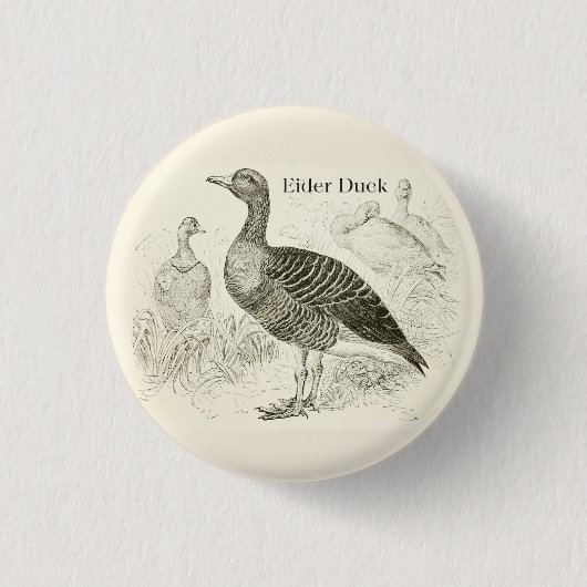 Eidereend Knop Ronde Button 3,2 Cm (Voorkant)