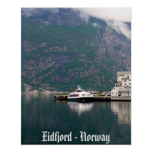 Eidfjord - Noorwegen - 20 x 25-inch perfecte Poste Perfect Poster (Voorkant)