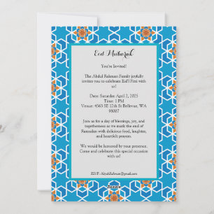 Eid'l Fitri-viering - Uitnodiging
