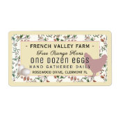 Eidoosje Etiket Botanisch met Hen en Eieren (Voorkant)