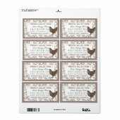 Eidoosje Etiket Botanisch met Hen en Eieren (Full Sheet)