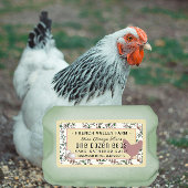 Eidoosje Etiket Botanisch met Hen en Eieren