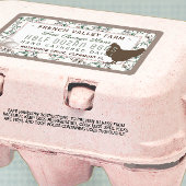 Eidoosje Etiket Botanisch met Hen en Eieren