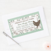 Eidoosje Etiket Botanisch met Hen en Eieren (Envelop)