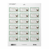 Eidoosje Etiket Botanisch met Hen en Eieren (Full Sheet)