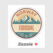 Eidsdal, Noorwegen Norway Sticker (Vel)