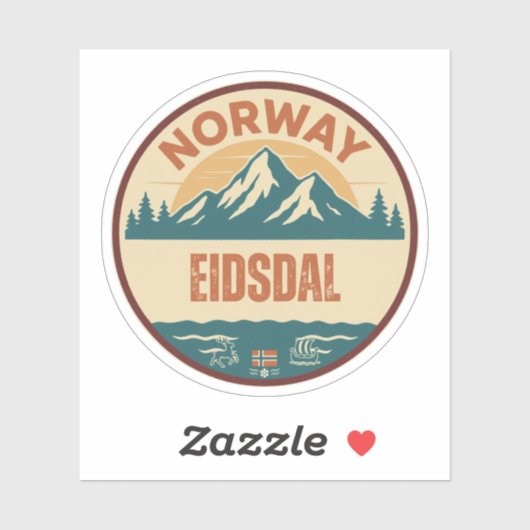 Eidsdal, Norge Noorwegen Sticker (Vel)