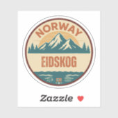 Eidskog, Noorwegen Norway Sticker (Vel)