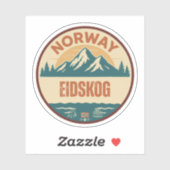 Eidskog, Norge Noorwegen Sticker (Vel)