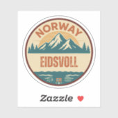 Eidsvoll, Norge Noorwegen Sticker (Vel)