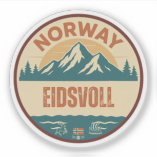 Eidsvoll, Norge Noorwegen Sticker
