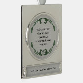 EiEgant Iers in liefdevolle herinnering Verzilverd Banner Ornament (Rechts)