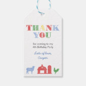 EIEIO Boerderij Birthday Party Dank u voor labels Cadeaulabel (Voorkant)