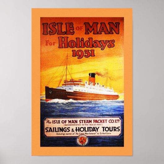Eiel van Man vintage poster (Voorkant)
