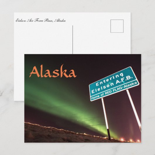 Eielson luchtmachtbasis Alaska Briefkaart (Voorkant / Achterkant)