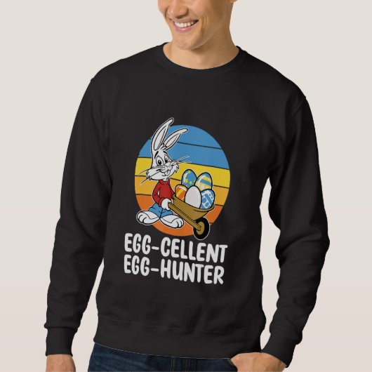 Eiende eieren jager Paasmeisjes Trui (Voorkant)