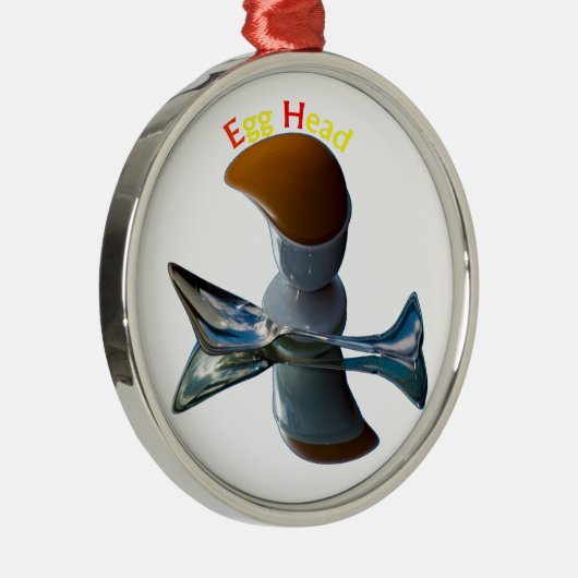 Eienkop Quirky Design Metalen Ornament (Rechts)