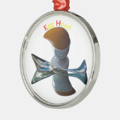 Eienkop Quirky Design Metalen Ornament (Links)